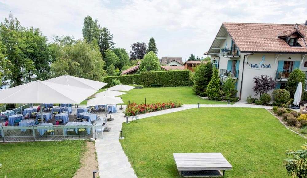 Yvoire: the gardens of the Villa Cécile hotel